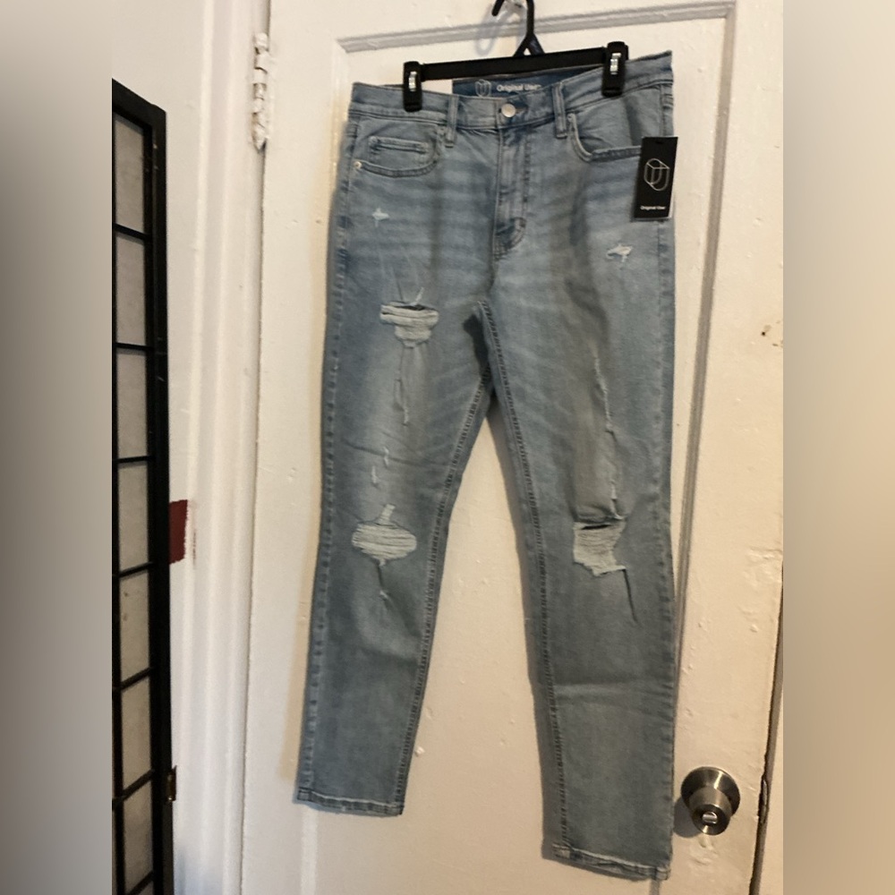 Original Use Light Blue Distressed Skinny Jeans